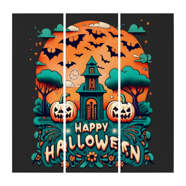 Happy Halloween | Spooky Halloween Triptych (Front)