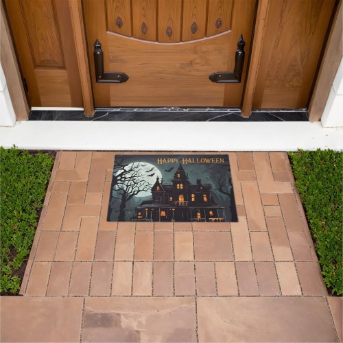 Happy Halloween Spooky Haunted House Doormat