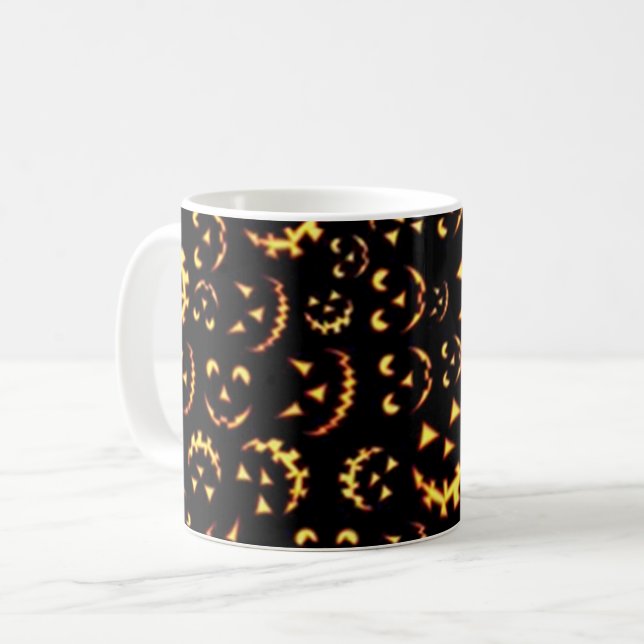 Happy Halloween spooky Jack-O-Lantern pumpkins Coffee Mug (Front Left)