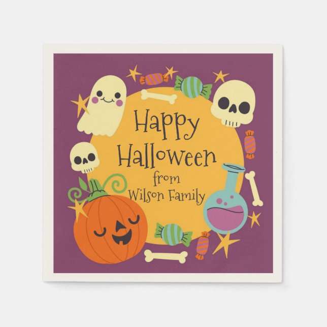 Happy Halloween Spooky Napkins (Front)