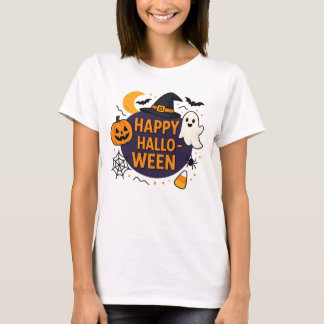 Happy Halloween Spooky Night . Funny Pumpkin T-Shirt