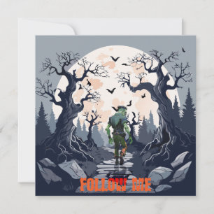 Happy Halloween Spooky Path To Party Invitation