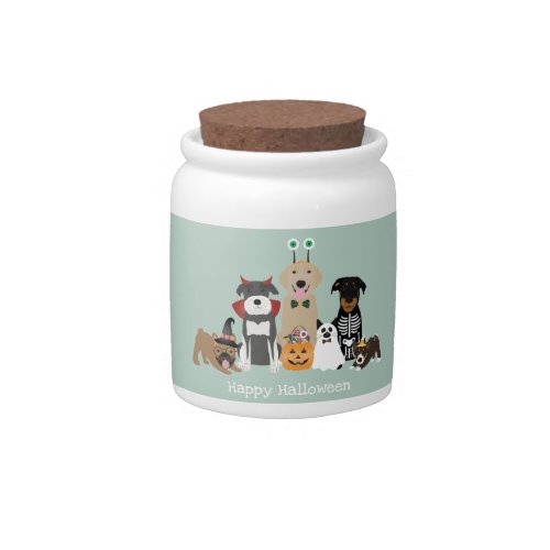 Happy Halloween Spooky Pet Costumes Candy Jar