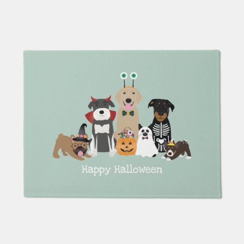 Happy Halloween Spooky Pet Costumes Doormat