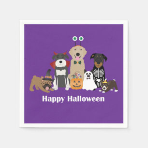 Happy Halloween Spooky Pet Costumes Napkins