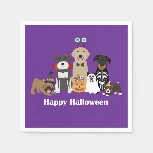 Happy Halloween Spooky Pet Costumes Napkins