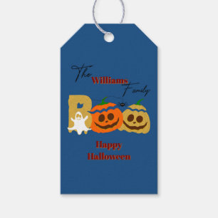 Happy Halloween Spooky Pumpkin Gift Tag