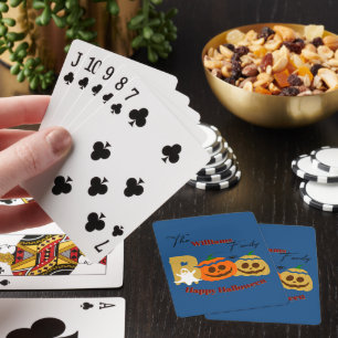 Happy Halloween Spooky Pumpkin Poker Cards