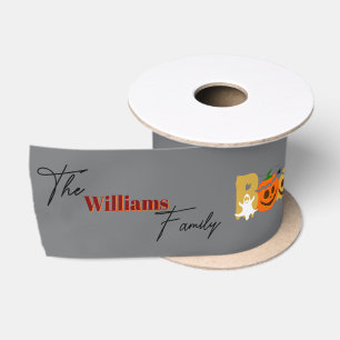 Happy Halloween Spooky Pumpkin Ribbon
