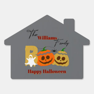 Happy Halloween Spooky Pumpkin Yard Sign