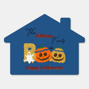 Happy Halloween Spooky Pumpkin Yard Sign