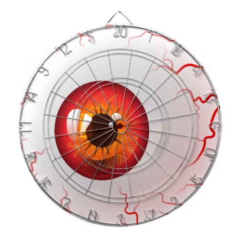 Happy Halloween Spooky Red Eyeball Dartboard