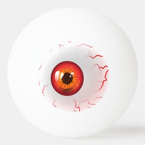 Happy Halloween Spooky Red Eyeball Ping Pong Ball