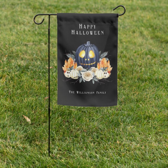 Happy Halloween Spooky Samhain Pumpkins Crystals   Garden Flag (In SItu)