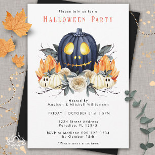 Happy Halloween Spooky Samhain Pumpkins Crystals   Invitation