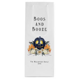 Happy Halloween Spooky Samhain Pumpkins Crystals   Wine Gift Bag