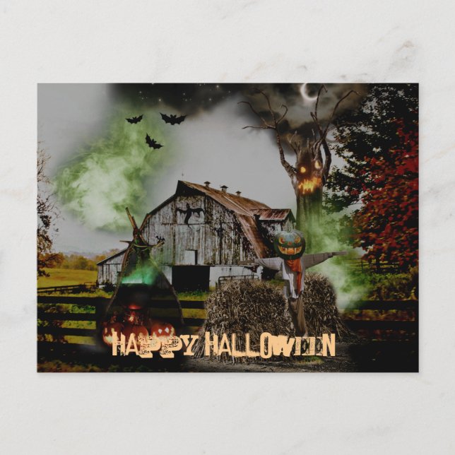 *~* Happy HALLOWEEN Spooky Scarey  Postcard (Front)