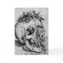 Happy Halloween Spooky Skull Card