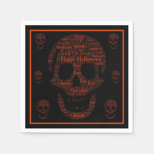 Happy Halloween Spooky Skull Napkins