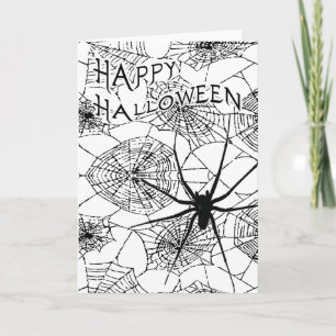 happy halloween : spooky spider : card