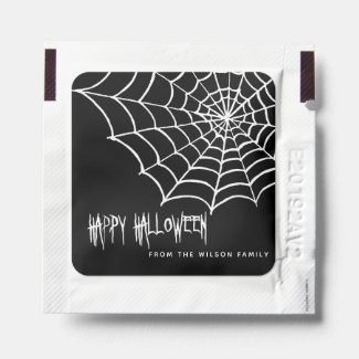 Happy Halloween - Spooky Spider Web Hand Sanitizer Packet