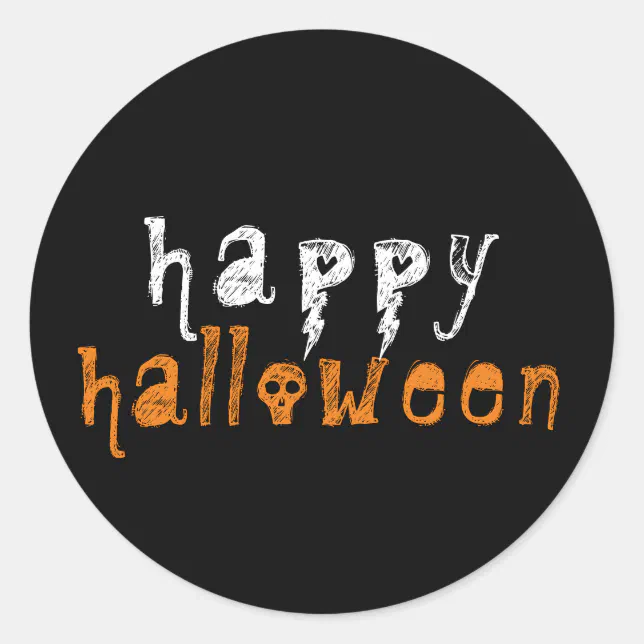 Happy Halloween Spooky Sticker | Zazzle