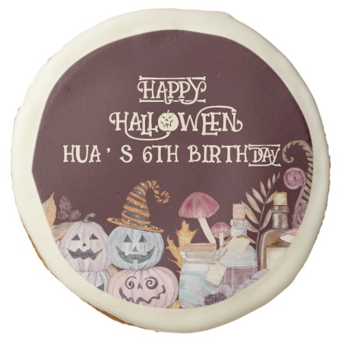 Happy Halloween Spooky  Sugar Cookie