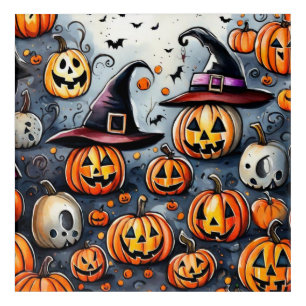 Happy Halloween spooky treat or tricks design Acrylic Print