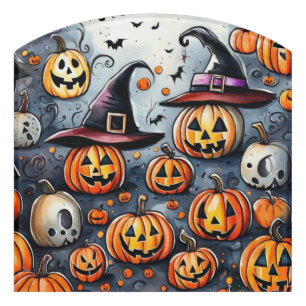 Happy Halloween spooky treat or tricks design Door Sign