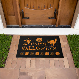 Happy Halloween spooky trick or treat spooky decor Doormat