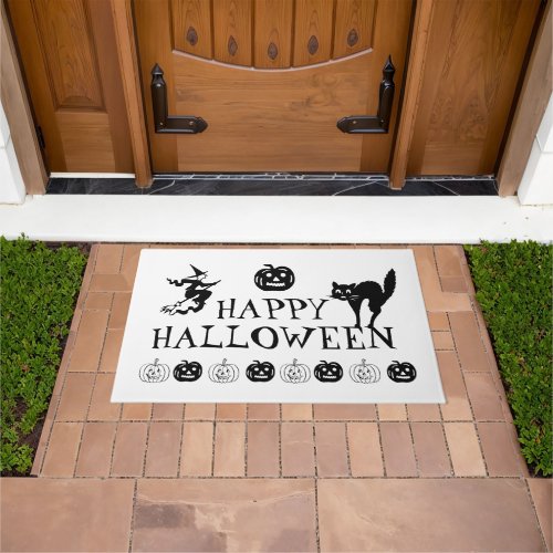 Happy Halloween spooky trick or treat spooky decor Doormat