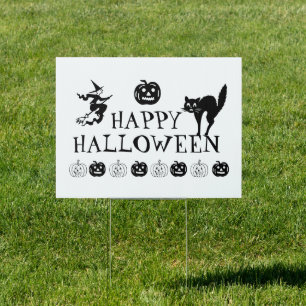 Happy Halloween spooky trick or treat spooky decor Sign