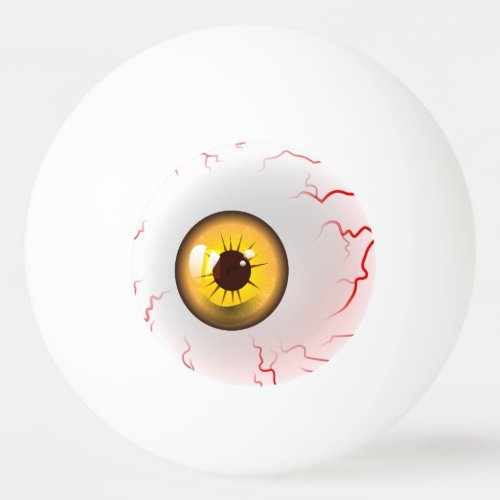 Happy Halloween Spooky Yellow Eyeball Ping Pong Ball