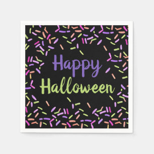 Happy Halloween Sprinkles Custom Paper Napkins