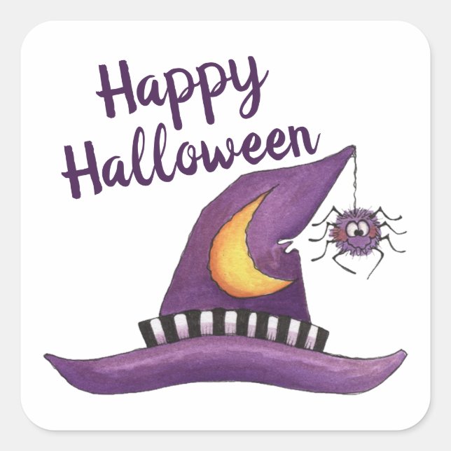 Happy Halloween Square Sticker (Front)