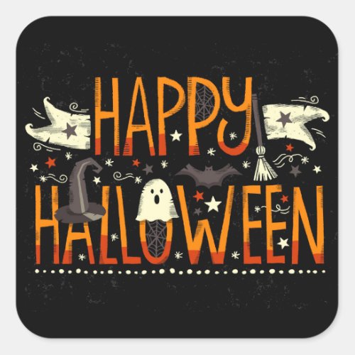 Happy Halloween Square Sticker