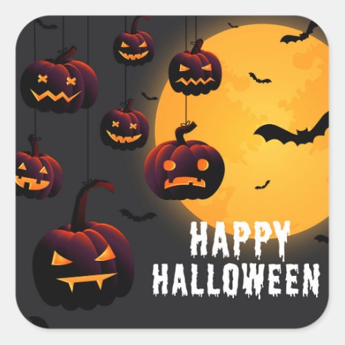 Happy Halloween Square Sticker