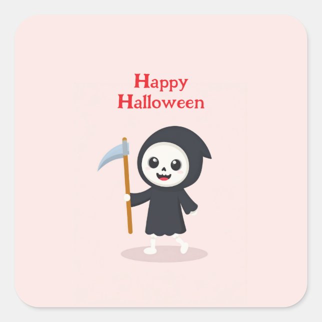 Happy Halloween Square Sticker (Front)