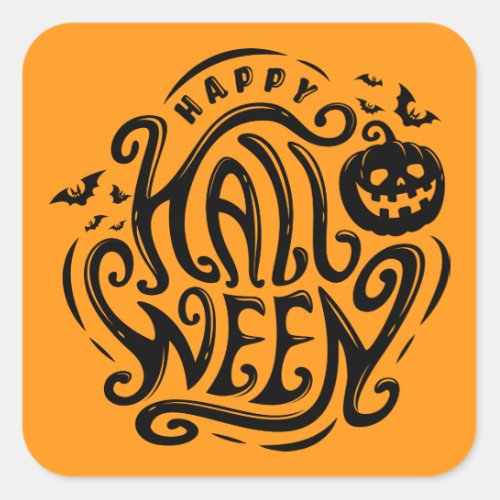 Happy Halloween Square Sticker