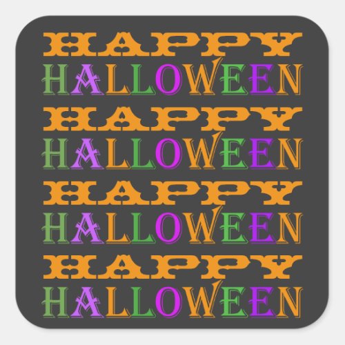 Happy Halloween Square Sticker