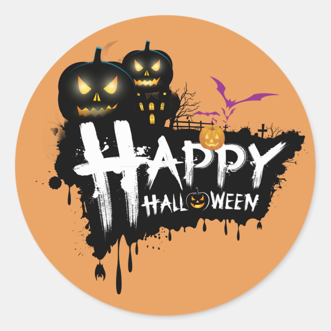 happy halloween stickers | Zazzle