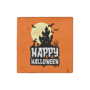 Happy Halloween Stone Magnet