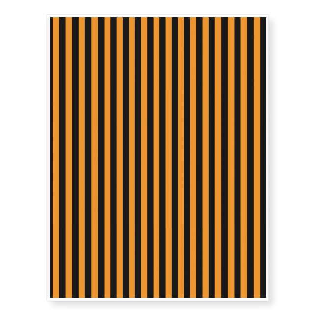 Happy Halloween Stripes Temporary Tattoos (Front)