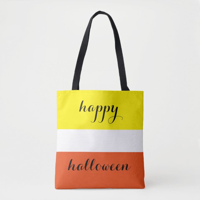 Happy Halloween Sweet Candy Corn Tote Bag (Front)