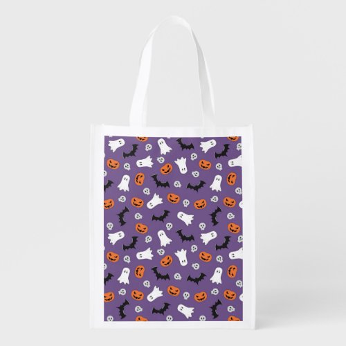 Happy Halloween Symbols   Grocery Bag