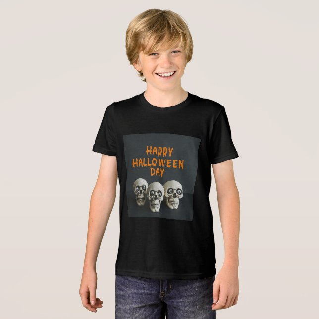 "Happy Halloween T-shirt for Kids"  Tri-Blend Shirt (Front Full)