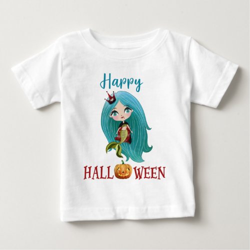 Happy Halloween t_shirt Girl Baby Mermaid t_shirt
