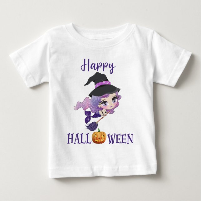 Happy Halloween t-shirt Girl Baby Mermaid t-shirt (Front)
