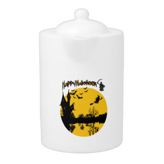 happy halloween t-shirt teapot