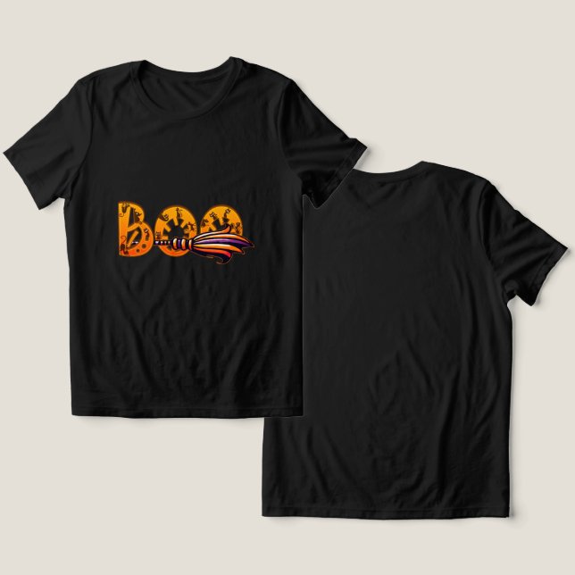 Happy Halloween t-shirt Tri-Blend Shirt (Design Front & Back)
